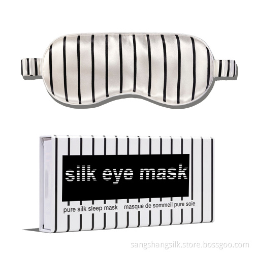 Natural Mulberry printed silk mask set with box